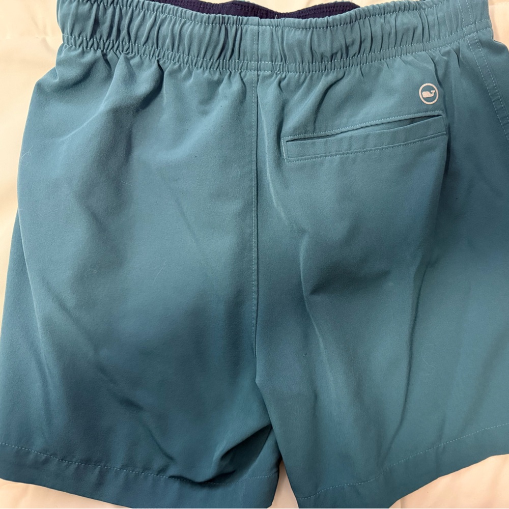 Vineyard Vines Light Teal Performance Shorts with Whale Logo